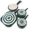 Gibson Home® 11-Piece Green Gazebo Ceramic Nonstick Aluminum Cookware Set